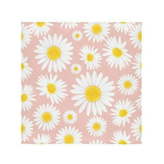 ZKGK Daisy Towel Pink Washcloth Bath Towel 13"X13" For Body Face,Hand,Gym,Spa,Home,Hotel Use