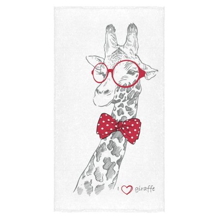 ZKGK Deaign Giraffe Bath Towel Beach Towel Bath Wrap Bathroom Shower Towel 30"X56" For Home,Outdoor and Travel Use