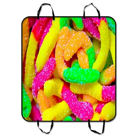 ZKGK Delicious Sweet Candies Dog Car Seat Cover Dog Car Seat Cushion Waterproof Hammock Seat Protector Cargo Mat for Cars SUVs and Trucks 54x60 inches