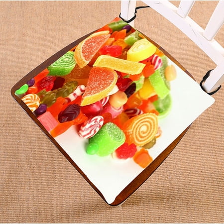 ZKGK Delicious Sweet Candies Seat Pad Seat Cushion Chair Cushion Floor Cushion Two Sides 20x20 Inches
