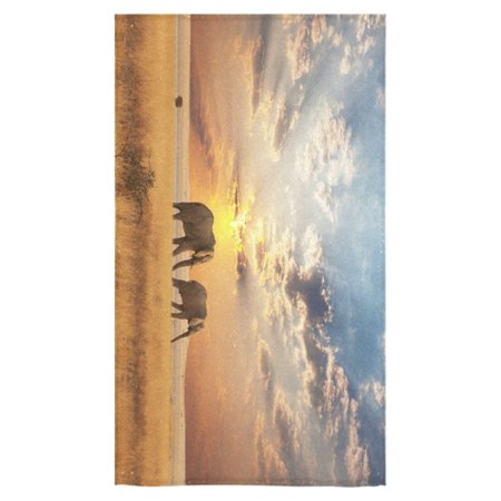 ZKGK Elephant Towel Hand Towel Sunset Savanna Bath Towel 16"X28" For Body Face,Hand,Gym,Spa,Home,Hotel Use