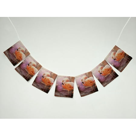 ZKGK Flamingo Banner Bunting Garland Flag Sign for Home Family Party Decoration