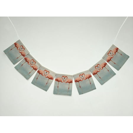 ZKGK Flamingo Banner Bunting Garland Flag Sign for Home Family Party Decoration