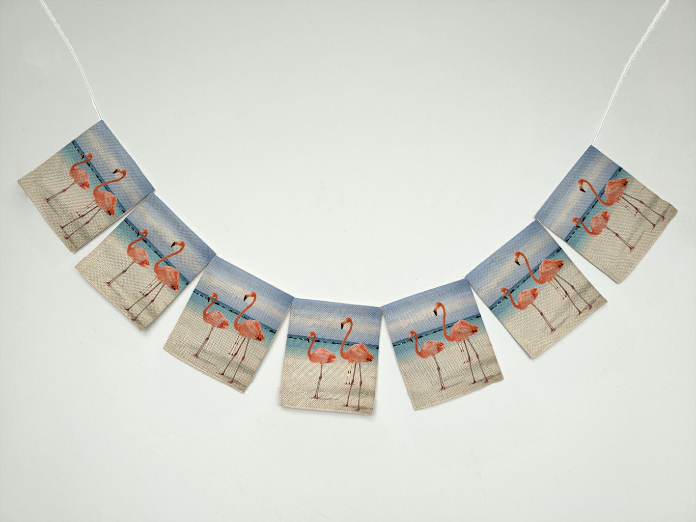 ZKGK Flamingo Banner Bunting Garland Flag Sign for Home Family Party Decoration
