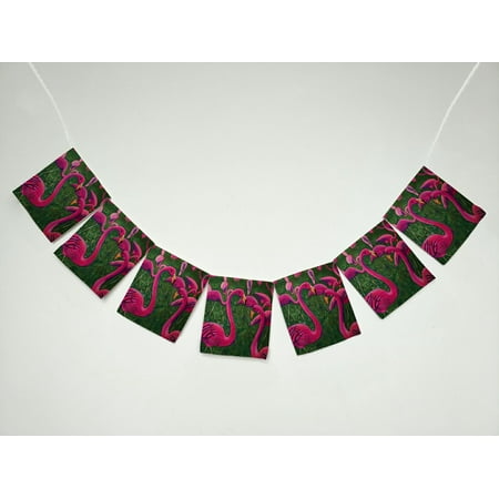 ZKGK Flamingo Banner Bunting Garland Flag Sign for Home Family Party Decoration