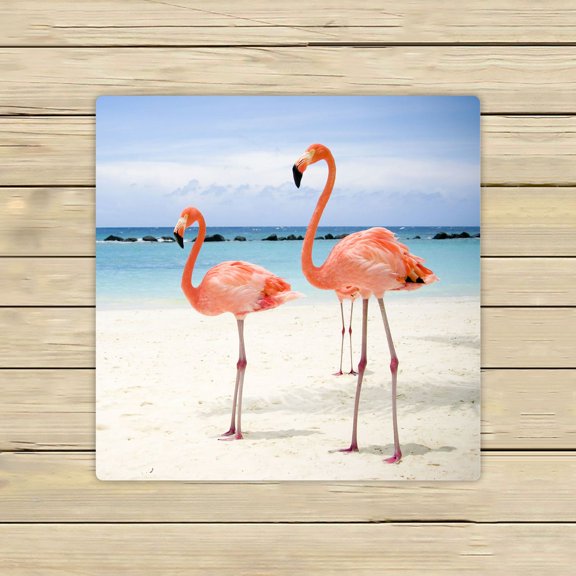 ZKGK Flamingo Hand Towel Bath Towels Beach Towel For Home Outdoor Travel Use Size 13x13 Inches