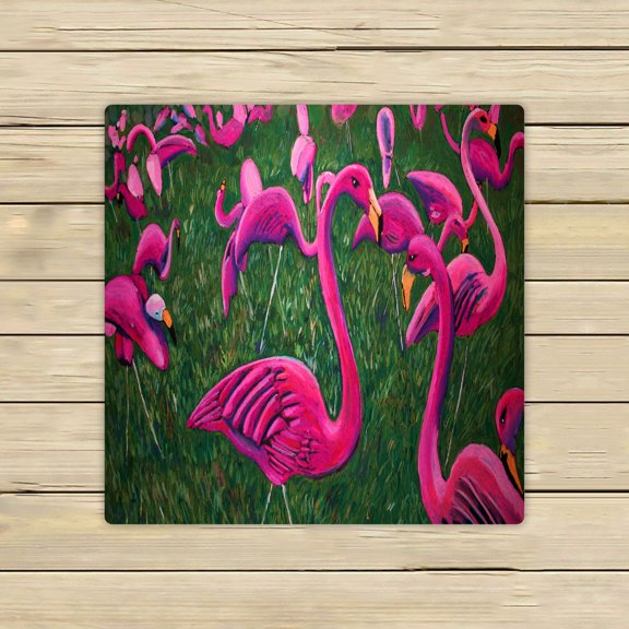 ZKGK Flamingo Hand Towel Bath Towels Beach Towel For Home Outdoor Travel Use Size 13x13 Inches