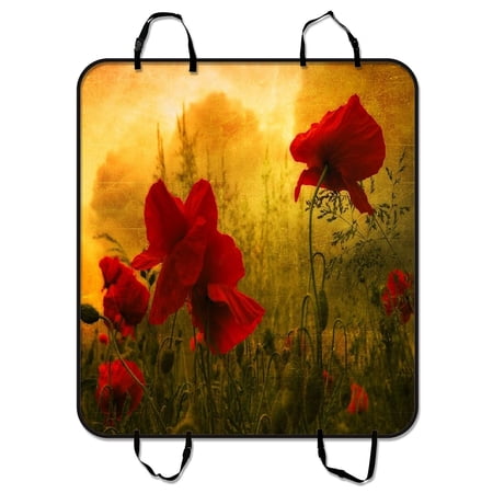 ZKGK Flowers Dog Car Seat Cover Dog Car Seat Cushion Waterproof Hammock Seat Protector Cargo Mat for Cars SUVs and Trucks 54x60 inches
