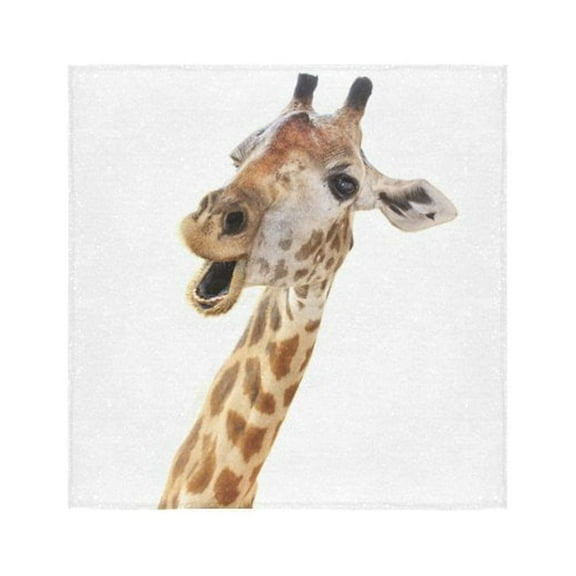 ZKGK Giraffe Washcloth Bath Towel Funny Face Towel 13"X13" For Body Face,Hand,Gym,Spa,Home,Hotel Use