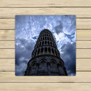 ZKGK Leaning Tower of Pisa Hand Towel Bath Towels Beach Towel For Home Outdoor Travel Use Size 13x13 Inches