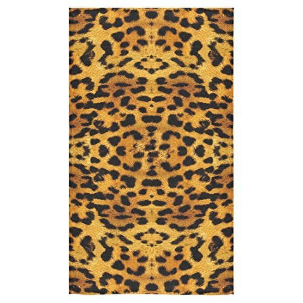 ZKGK Leopard Print Hand Towel Bath Bathroom Shower Towels 16"x28"(One ...