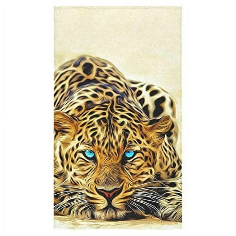 ZKGK Leopard Print Hand Towel Bath Bathroom Shower Towels 16