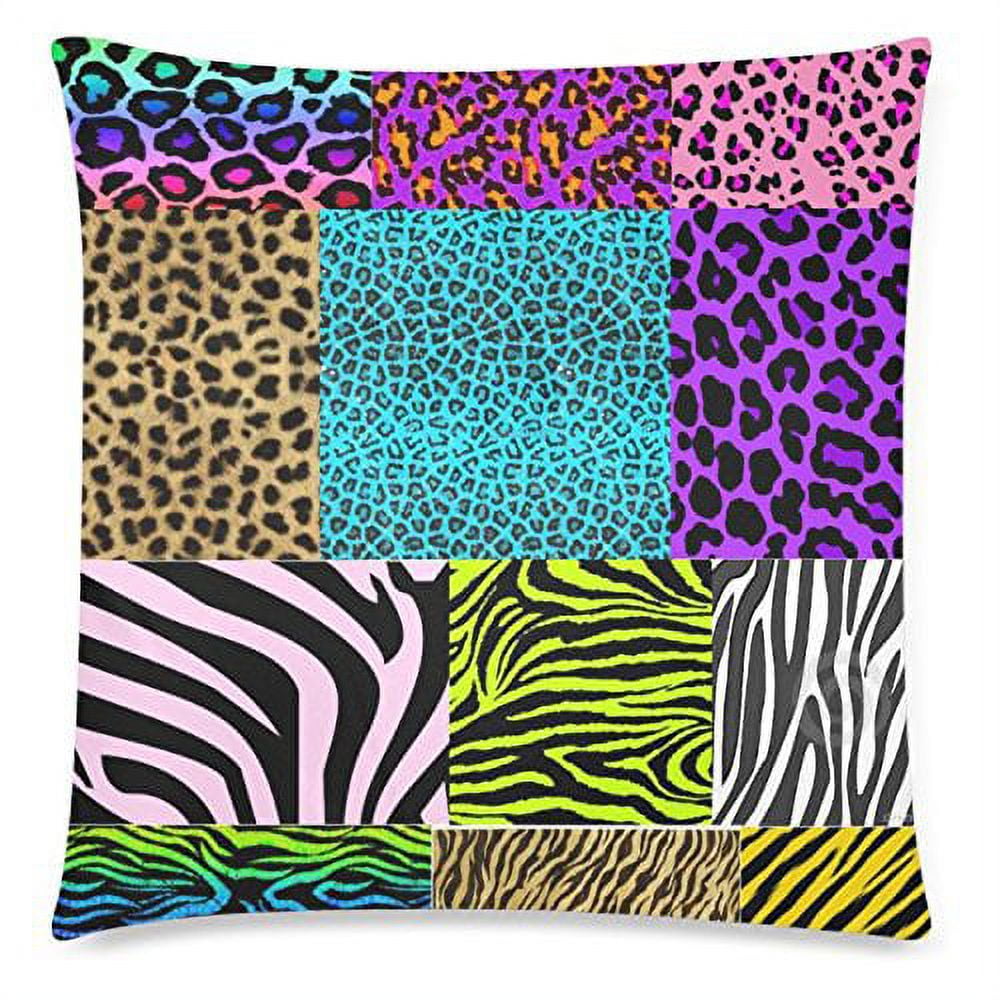 ZKGK Leopard Print Home Decor, Animal Skin Bright Soft Pillowcase 18 x