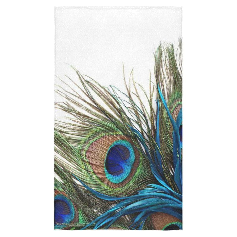 ZKGK Mandala Peacock Feather Hand Towel Bath Towels For Home Outdoor Travel  Use 16 x 28 Inche 