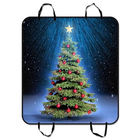 ZKGK Merry Christmas Tree Dog Car Seat Cover Dog Car Seat Cushion Waterproof Hammock Seat Protector Cargo Mat for Cars SUVs and Trucks 54x60 inches