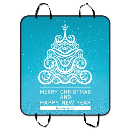 ZKGK Merry Christmas Tree Dog Car Seat Cover Dog Car Seat Cushion Waterproof Hammock Seat Protector Cargo Mat for Cars SUVs and Trucks 54x60 inches