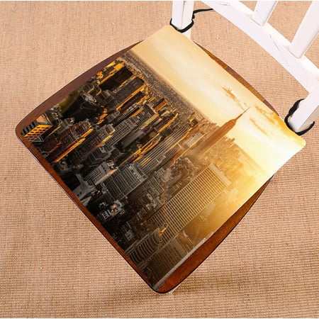 ZKGK New York City Skyline Seat Pad Seat Cushion Chair Cushion Floor Cushion Two Sides 20x20 Inches