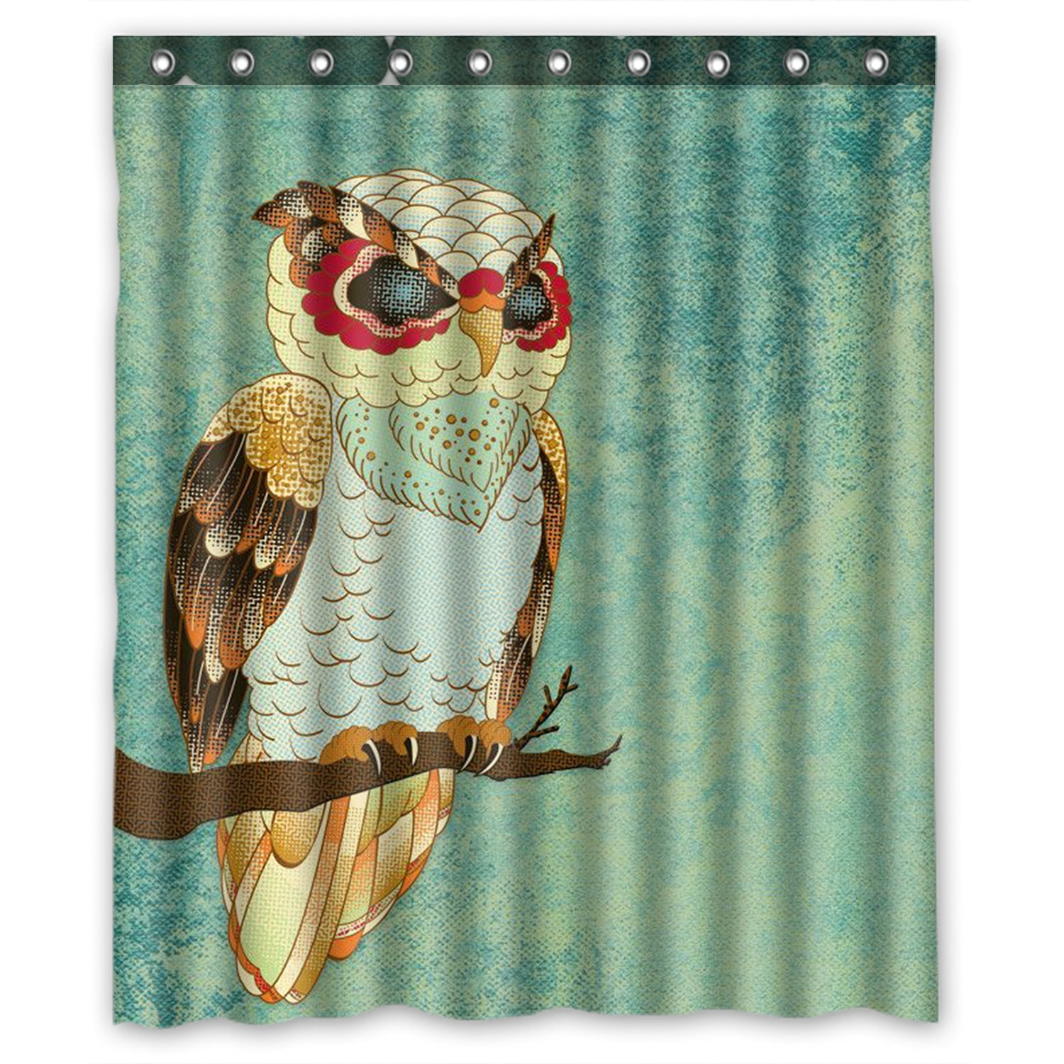 Zkgk Owl Art Pattern Waterproof Shower Curtain Bathroom Decor Sets With Hooks 66x72 Inches 9651