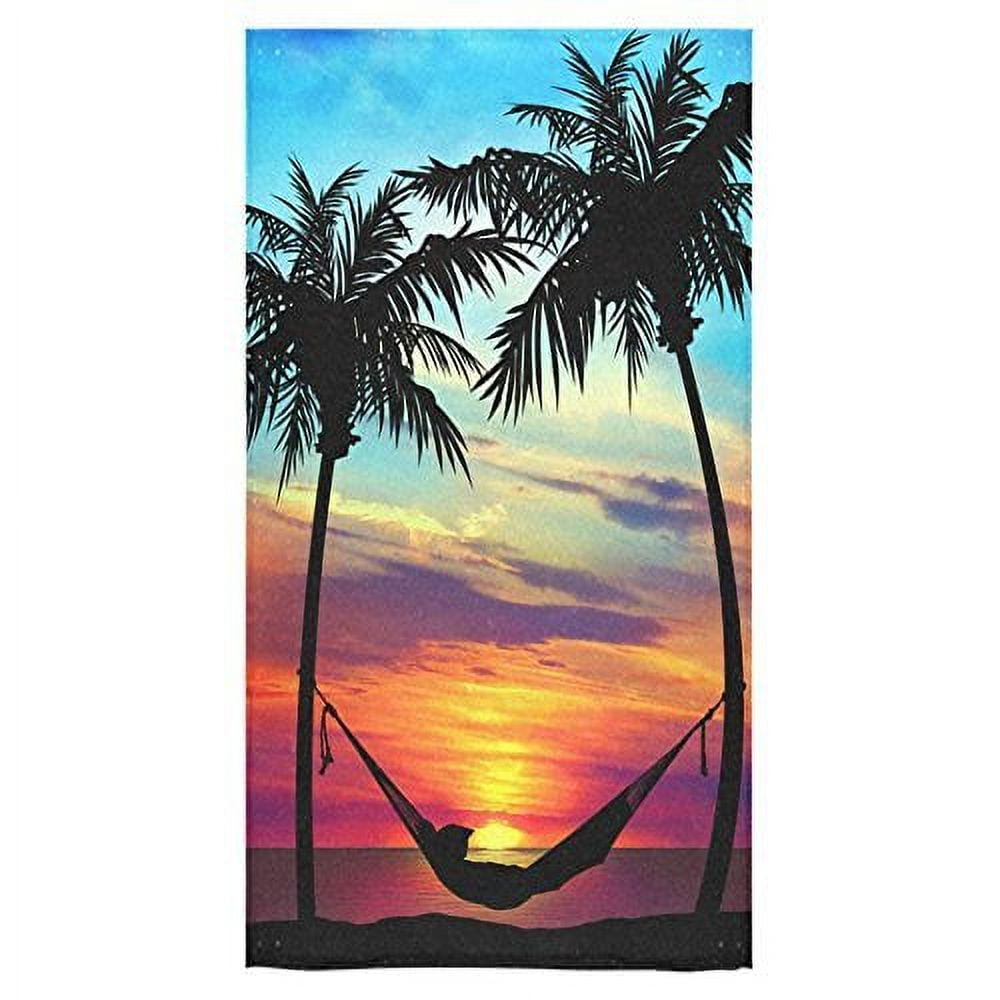 ZKGK Palm Tree Bath Towels Beach Bathroom Body Shower Towel 30"x56"(One