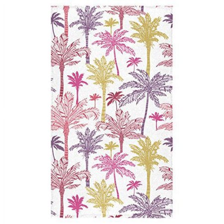 ZKGK Palm Tree Hand Towel Bath Bathroom Shower Towels 16"x28"(One side) Home Outdoor Travel Use