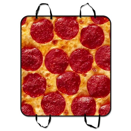 ZKGK Pepperoni Pizza Dog Car Seat Cover Dog Car Seat Cushion Waterproof Hammock Seat Protector Cargo Mat for Cars SUVs and Trucks 54x60 inches