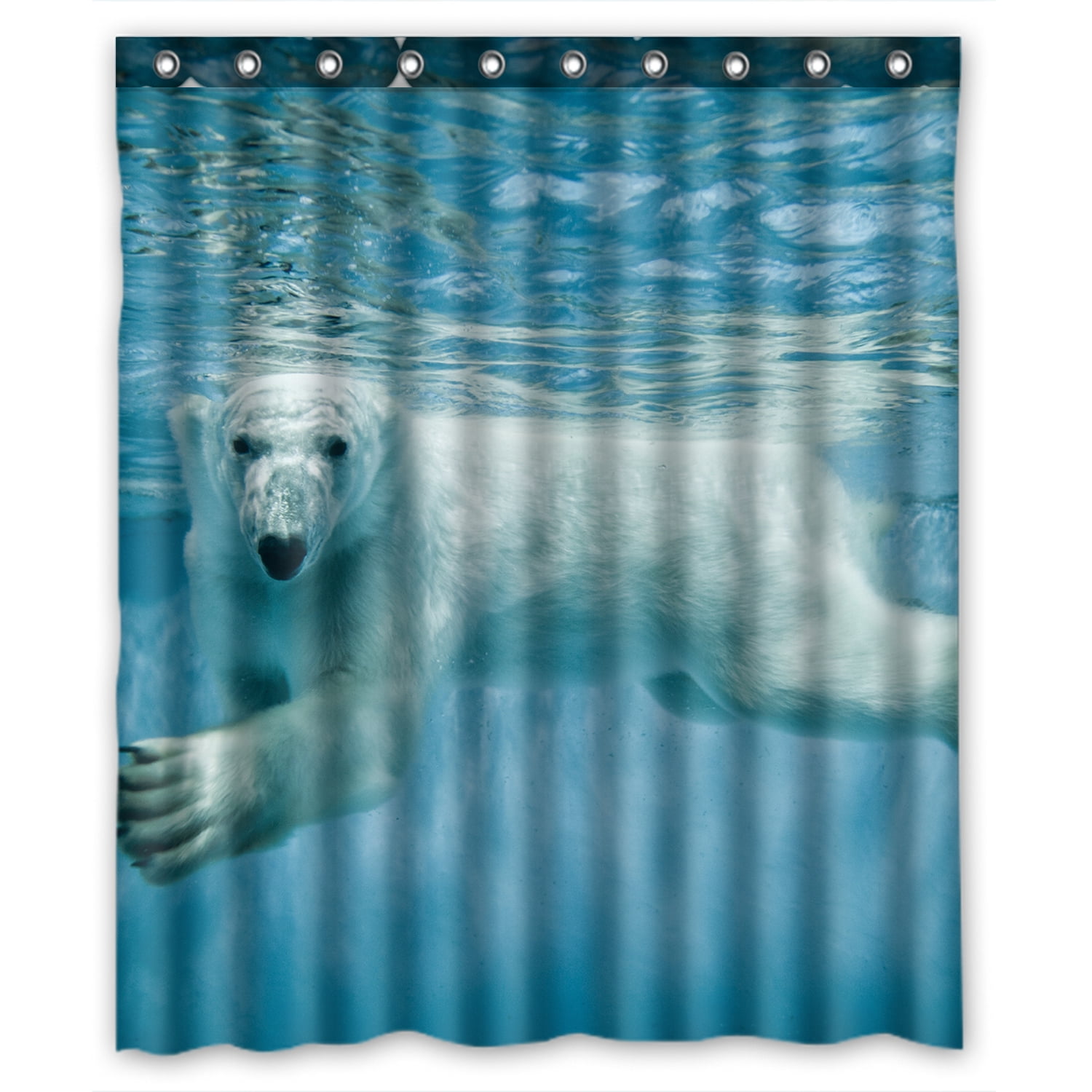 ZKGK Polar Bears Waterproof Shower Curtain Bathroom Decor Sets with
