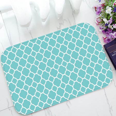 ZKGK Quatrefoil Pattern Non-Slip Doormat Indoor/Outdoor/Bathroom Doormat 23.6 x 15.7 Inches