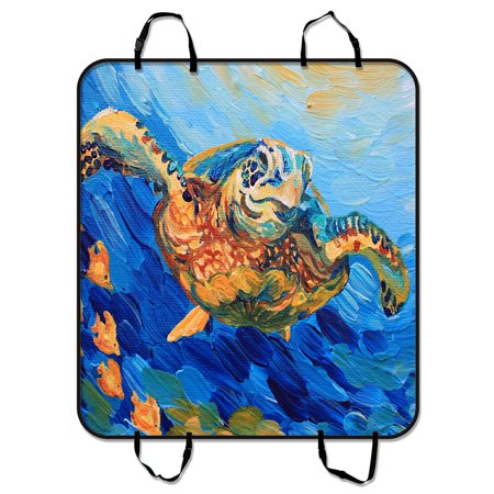 ZKGK Sea Turtle Painting Dog Car Seat Cover Dog Car Seat Cushion Waterproof Hammock Seat Protector Cargo Mat for Cars SUVs and Trucks 54x60 inches
