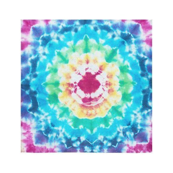 ZKGK Tie Dye Mandala Hippie Bohemian Boho Batik Lotus Flower Washcloth Dish Cloth Bath Towels For Bathroom,Kitchen and Travel Use,13"X13" Square