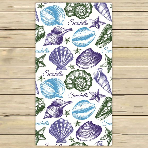 ZKGK Underwater World Sea Life Ocean Animals Fish Coral Hand Towel Bath Towels Beach Towel For Home Outdoor Travel Use Size 30x56 Inches