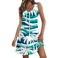 thumbnail image 1 of ZKIRBJV Petite Summer Dresses for Women Vacation Beach Beach Cover Up Sleeveless Tshirt Dress Casual Loose Tank Dresses Light Blue 3XL, 1 of 6