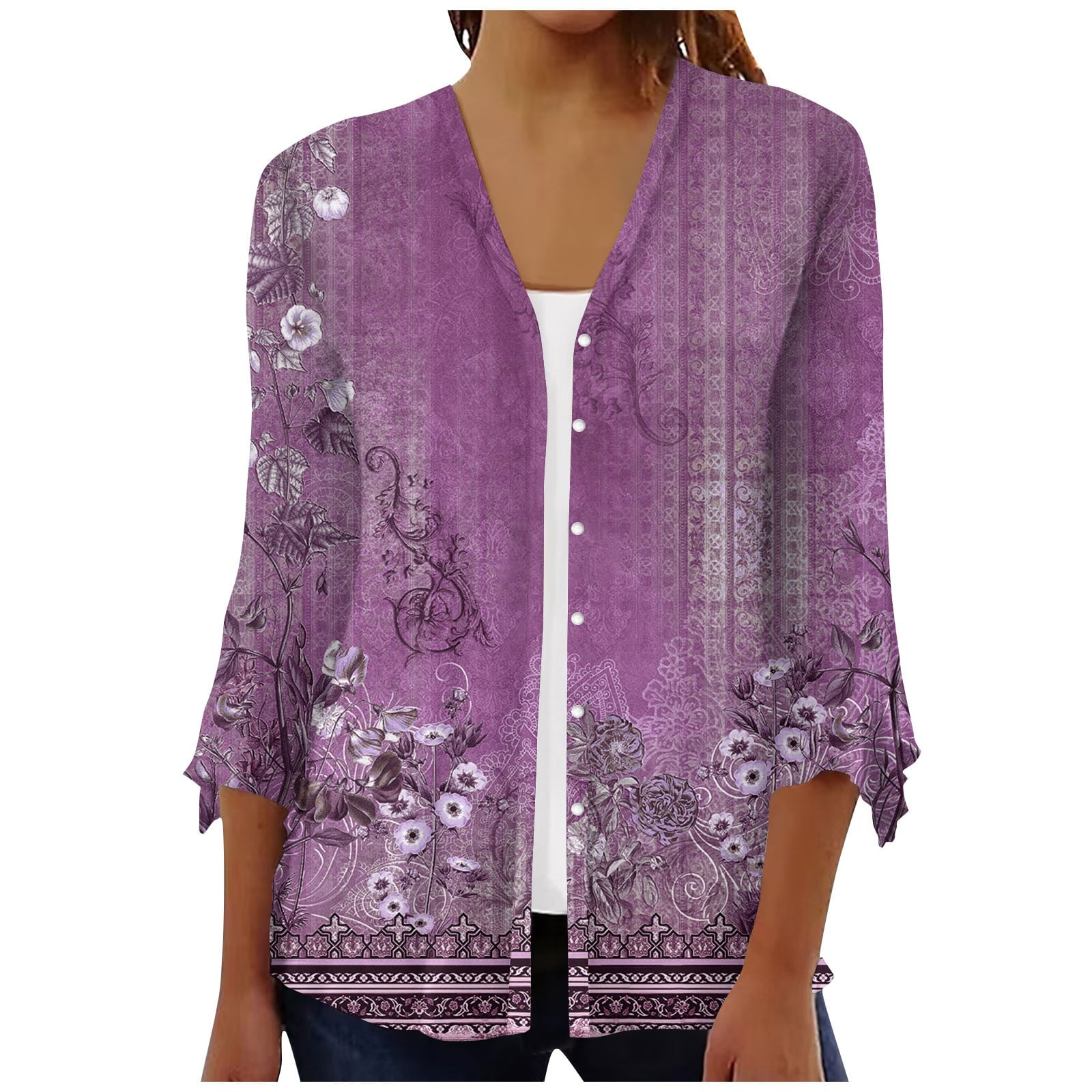 TWS-241LB3FCC BLACK&WHITE CARDIGAN main image 1