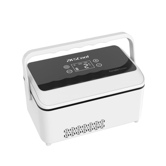 ZKSCool Portable Insulin Travel Case,13600mAh Rechargeable Battery Diabetic Box, Mini Drug Refrigerator with LCD Temp Display, Insulin Cooler Travel Box for Home & Outdoor Use (Black)