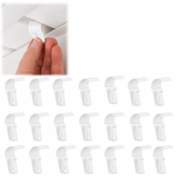 ZKSNART 30 Pack Soffit Hook Hangers, No Drill Installation, Easy Clip-On Design, Outdoor Hooks for Bird Feeders, Wind Chimes, Patio and Holiday Decor (White)