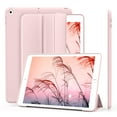 thumbnail image 1 of ZKTUYU Case for iPad 6th Generation 2018/iPad 5th Generation 2017 9.7 inch, with Pencil Holder, Auto Sleep/Wake, Soft TPU Back Slim Lightweight Trifold Stand Smart Cover for iPad 9.7 6/5, Pink, 1 of 7