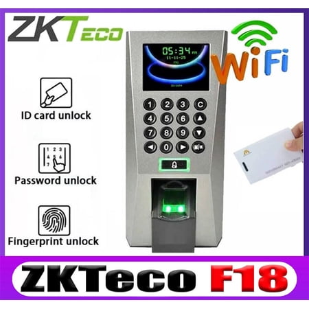 ZKTeco F18 TCP/IP + ID Biometric Fingerprint Time Attendance Door Access Control