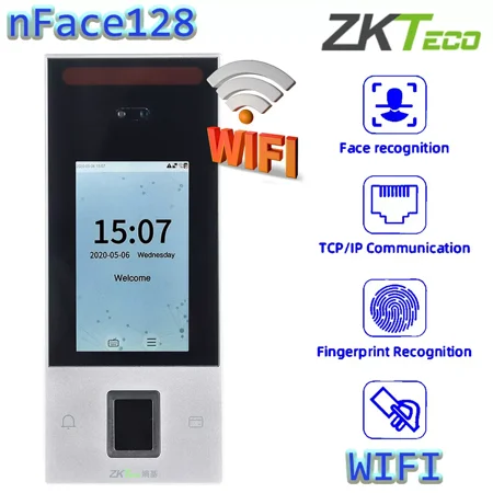 ZKTeco nFace128 Time Fingerprint Facial Recognition Access Control Terminal New (nFace128+IC)