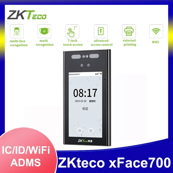 ZKTeco xFace700 Face Mask Recognition Time Attendance Door Access Control System(Functions: xFace700+WIFI)
