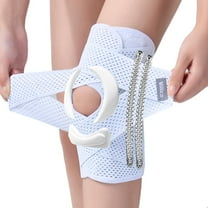 ZKnee Braces for Women Men Knee Braces for Knee Pain, Light Patella Brace with Side Stabilizers for Meniscus Tear, Adjustable Compression Sleeve Patellar Tendon Support Strap,Pack of 1(White,X-Large)
