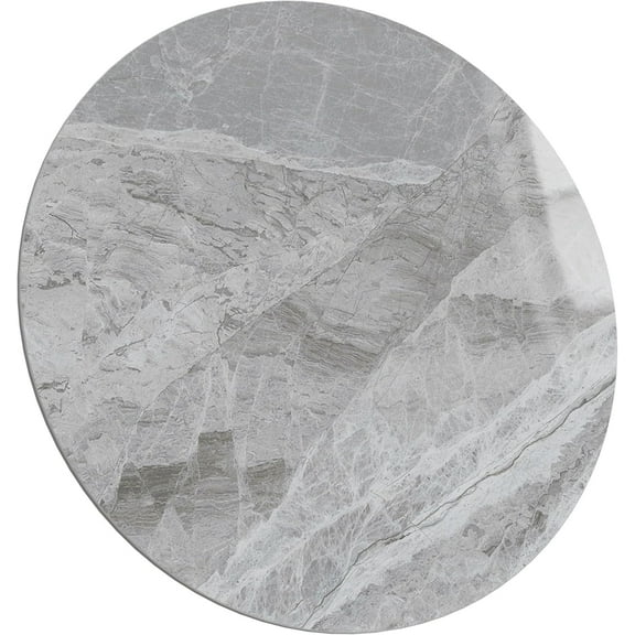 ZL ZELing Round Sintered Stone Table Top 15.7",Replacement Table Top for Indoor & Outdoor - Heat/Scratch Resistant Waterproof Ceramic DIY Desktop,Patio/Balcony/Bistro/Café & Dining Room (Gray)