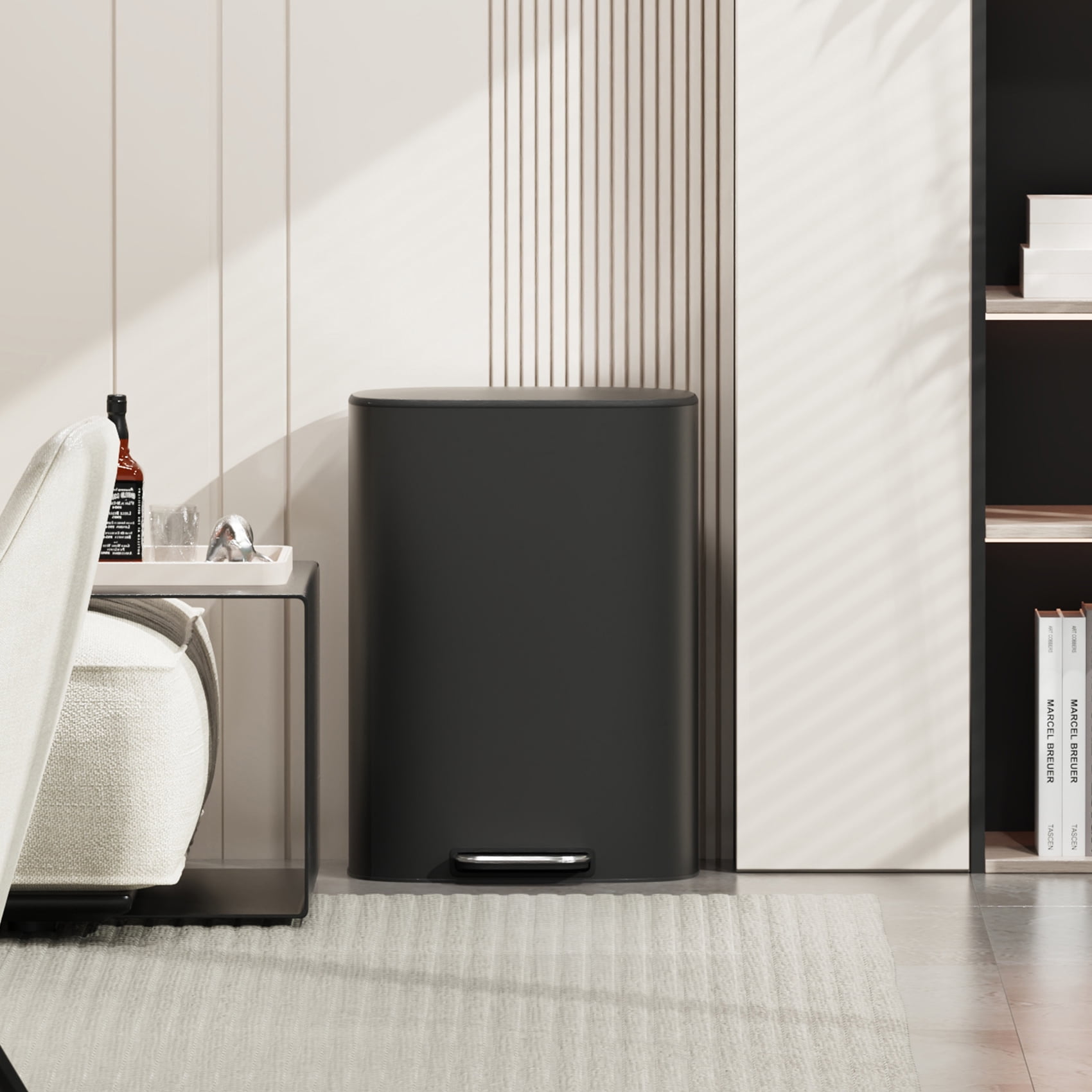 13 Gallon 50L Kitchen Foot Pedal Operated Soft Close Trash Can ...