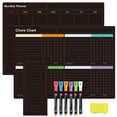thumbnail image 1 of ZLBDYG 3 Pack Dry Erase Magnetic Calendar for Refrigerator - Monthly, Weekly, Daily Calendar with 6 Markers - Magnet Fridge Whiteboard for Reminder, Menu Meal Planner, Shopping, 1 of 9