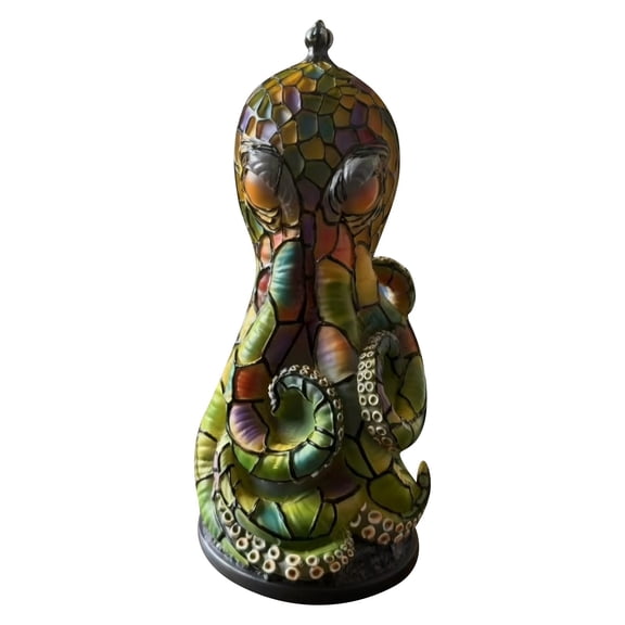 ZLBDYG 3D Retro Octopus Resin Table Lamp with Glow Effect - Themed Night Light for Home Bedroom Decor - Decorative Resin Lamps for 𝗞𝗶𝗱𝘀 Room & Octopus Theme Interior Design