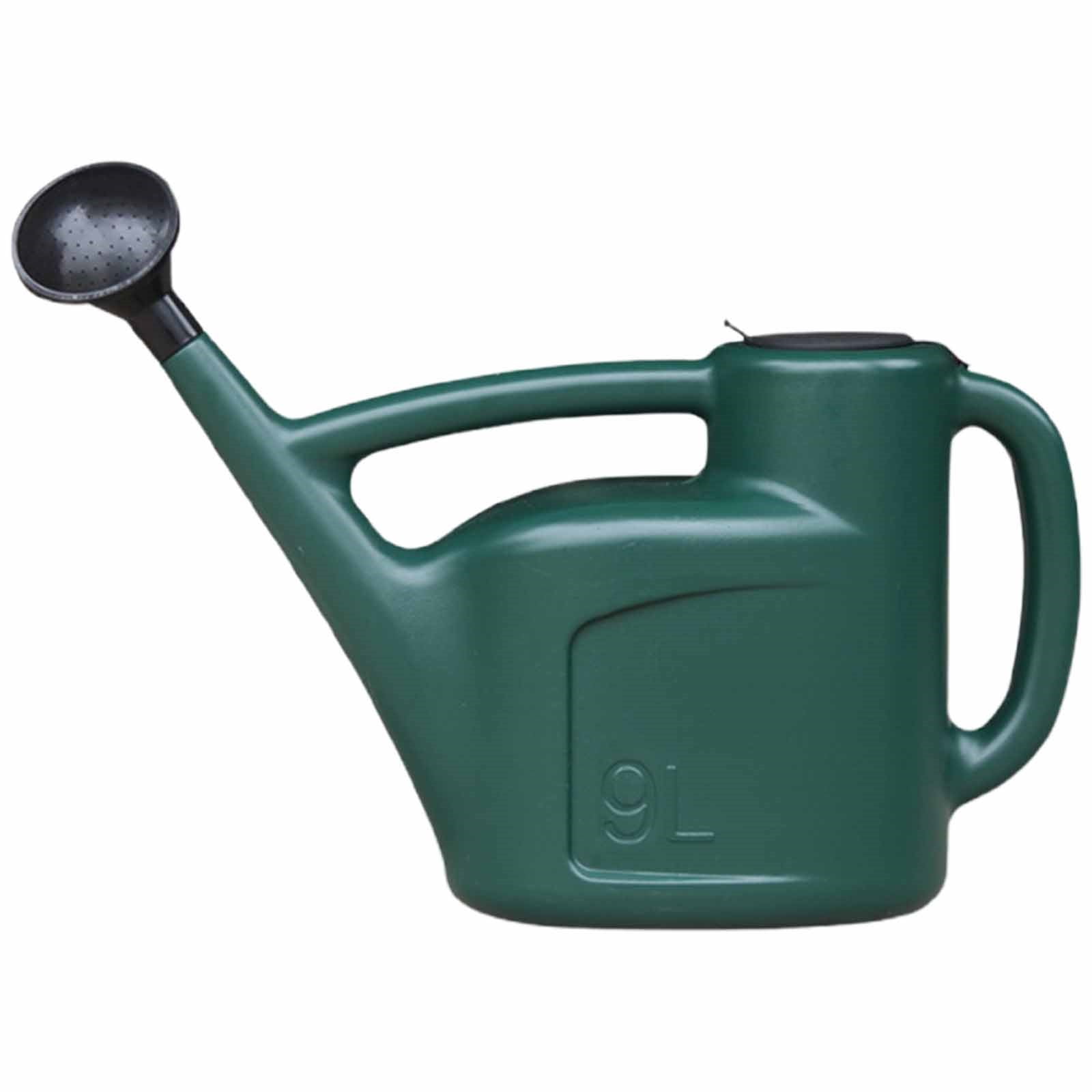 ZLBDYG 3L/9L Large Plastic Watering Can - Detachable Long Spout Indoor/Outdoor Plant Watering Can for Garden, Flowers, Vegetables (Durable Dark Green Design, Ergonomic Handle)