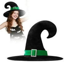 ZLBDYG Adult Halloween Witch Hat with Brim - Novelty Black Witch Costume Accessory for Parties and Photos, Lightweight and Festive Halloween Theme Decorations for Indoor or Outdoor Use