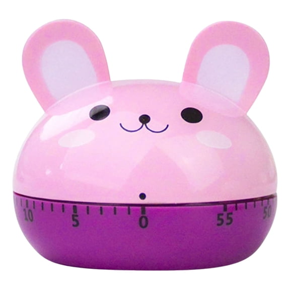 ZLBDYG Cute Timer for 𝗞𝗶𝗱𝘀 & Adults, 60-Minute Mechanical Countdown Timer with Loud Ring, No Batteries Needed, Ideal for Classroom, Cooking, Baking, Study, Homework and Games, Fun Design