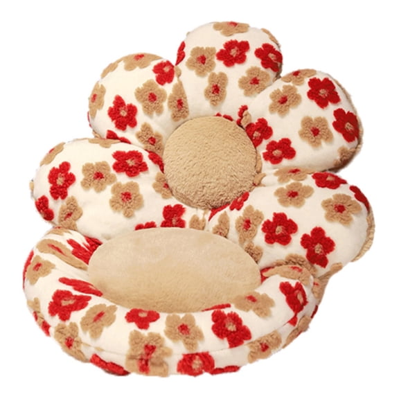 ZLBDYG Flower-Shaped Chair Cushion with Back Support - Plush High-Elasticity Seat Pad for Office Chairs, Dorm Rooms - Comfortable & Fun Home/Student Decor