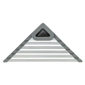 Tomorotec Compact Silicone-Coated Triangle Dish Drying Rack for Sink ...
