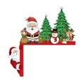 thumbnail image 1 of ZLBDYG Funny Santa Claus Christmas Door Topper, Wooden Door Frame Corner Sign Decor for Wall, Window and Cabinet Display, Whimsical Holiday Entryway and Indoor Seasonal Decoration, 1 of 8