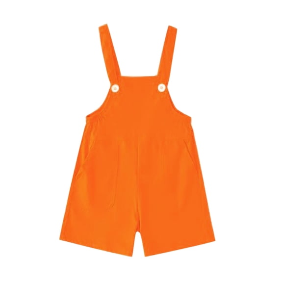 ZLBDYG Girls Boys Overalls Shorts Adjustable Strap Shortall Loose Casual Preppy Romper Summer Solid Pocket School đšniform